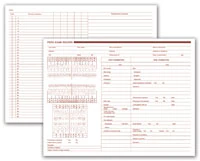Chart Form Pediatric Exam Record, 2-Sided, 8.5 x 11 in, White with Red Ink, Anatomic & Periodontic Diagrams, 250/Package