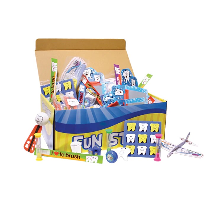 Dental Treasure Toy Chest Starter Kit with Box - 150 Mixed Toys, TC100