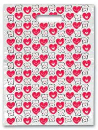 Smiley Heart Teeth Scatter Bag, 7.5" x 10", 100/Pkg, 98ZF