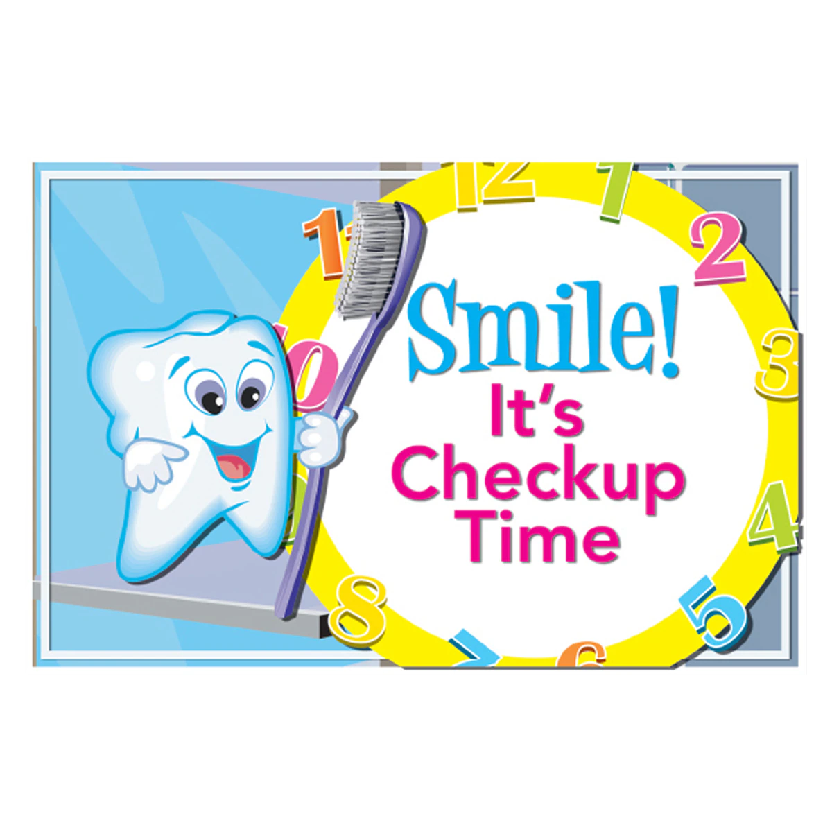Checkup Time 4-Up Recall Cards, Laser/Deskjet, 200/Box, RC8594