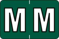Sycom "M" End Tab Labels, 1" x 1.5", 500/Roll