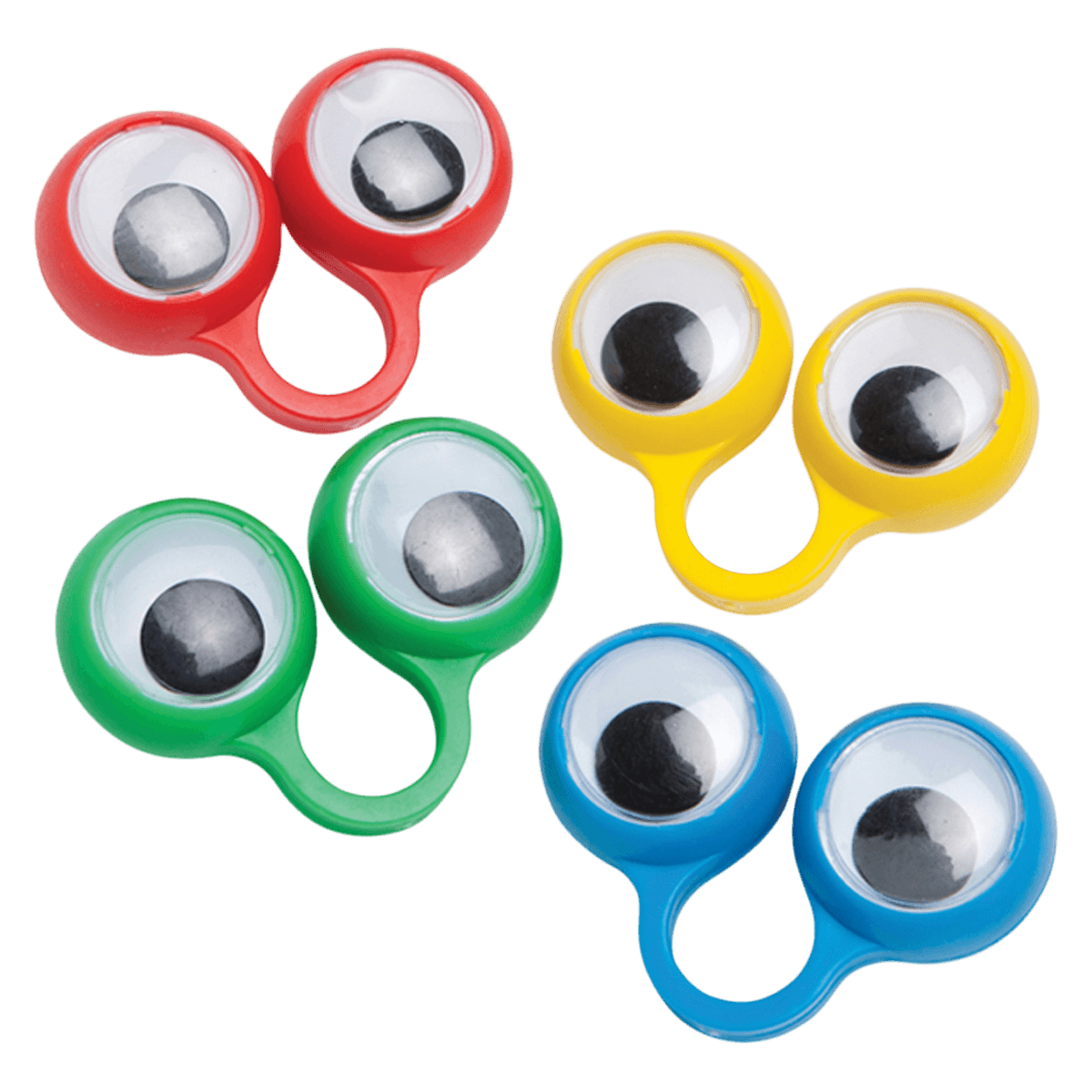 Large Googly Eye Rings, Assorted Colors, Plastic, 48/Pack, Sherman Specialty