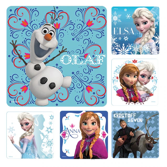 Disney Frozen Stickers, 2.5" Square, 100 Assorted Designs per Roll, PS567