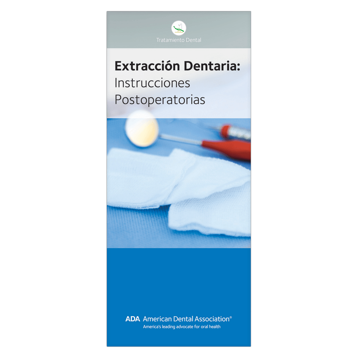 American Dental Association Tooth Extraction Post-Operative Instructions Brochure, 8 Panels, Spanish, 50/Package