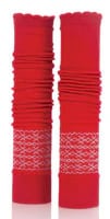 Med Sleeve Fair Isle Ruffle, Adult Unisex, Red, Nylon/Spandex, One Size, 1 Pair