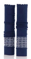 Med Sleeve Fair Isle Ruffle, Adult Unisex, Navy, Nylon/Spandex, One Size, 1 Pair