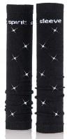 Med Sleeve Solid Bling, Adult Unisex, Black, Large, Nylon/Spandex, 1/Pair