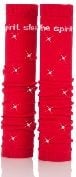 Med Sleeve Solid Bling, Adult Unisex, Red, Large, Nylon/Spandex, 1/Pair