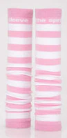 Med Sleeve Stripe Pink/White, Adult Unisex, Nylon/Spandex, One Size, 1 Pair
