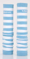 Med Sleeve Stripe Sky/White, Adult Unisex, One Size, 1/Pair