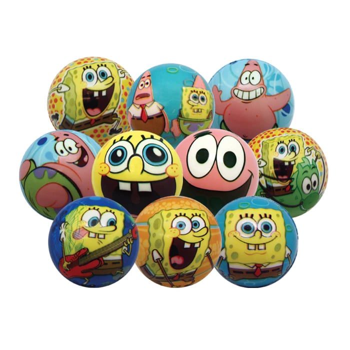 SpongeBob Foam Balls, 51mm, Assorted Colors, 50/Box