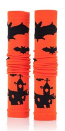 Med Sleeve Halloween Bats, Adult Unisex, Black, One Size, 1/Pair