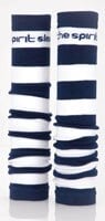 Med Sleeve Stripe Navy/White, Adult Unisex, One Size, Nylon/Spandex, 1/Pair