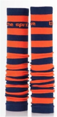 Med Sleeve Stripe Navy/Orange, Adult Unisex, One Size, 1/Pair