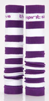 Med Sleeve Stripe Purple/White, Adult Unisex, Nylon/Spandex, One Size, 1 Pair