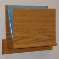 Chart Holder Open Square Mount, Light Oak, Each