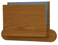 Chart Holder Open Oval Mount, Light Oak, Each