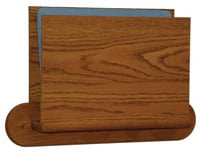 Chart Holder Open Oval Mount, Medium Oak, Each