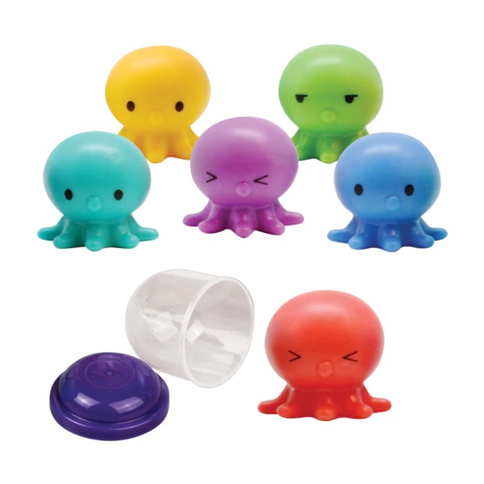 Sherman Specialty Octo-Squishies Vending Capsule Mix, Assorted Colors, 1" Capsules, 250/Pack, JV442