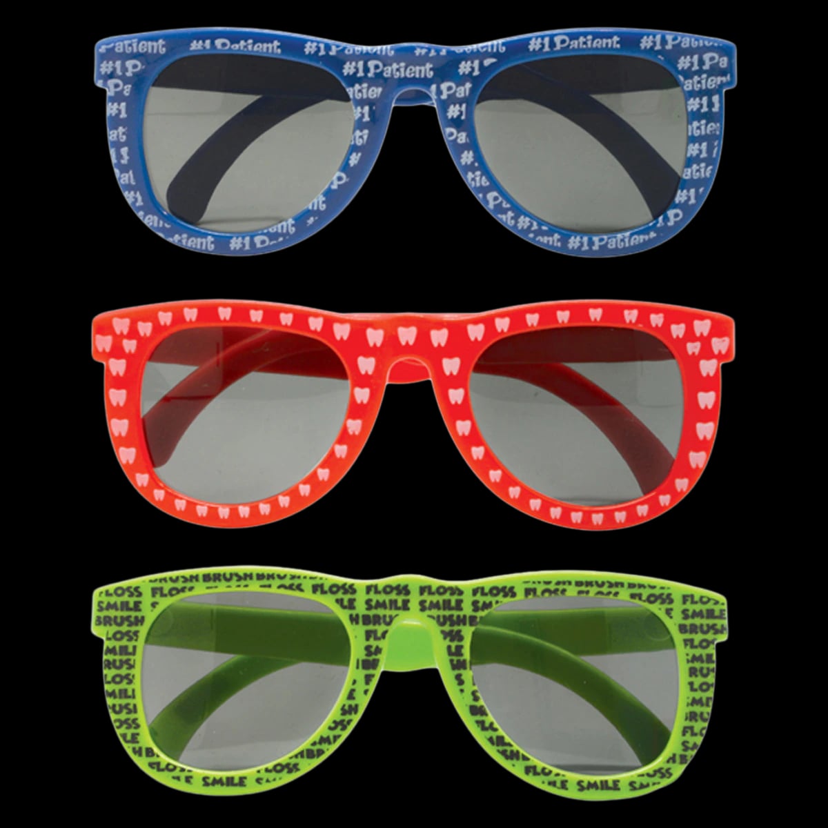 Sherman Specialty Toy Sunglasses, Dental Assorted, 24/Pk, S71044