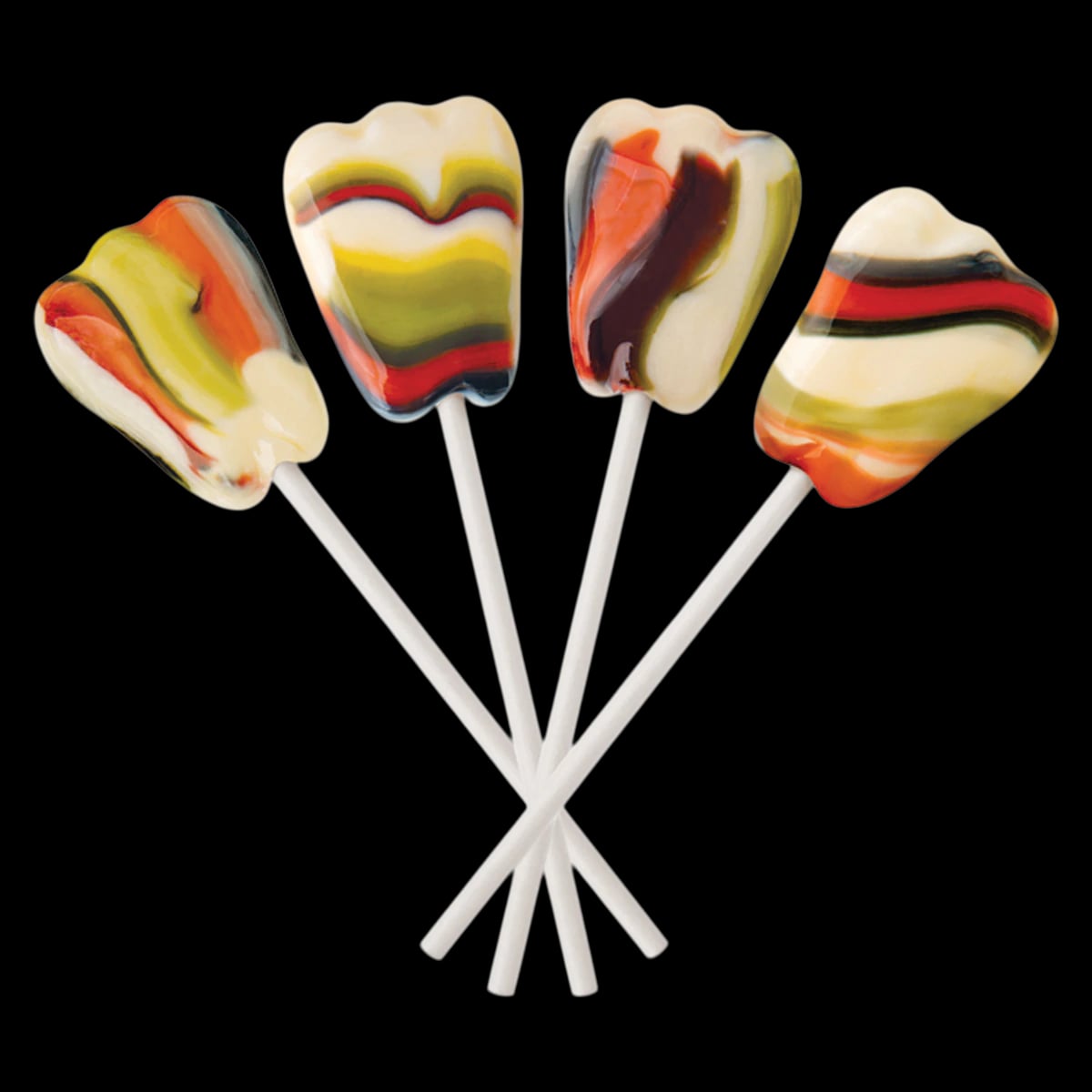 Dr. John's Healthy Sweets Tooth Shaped Lollipops, Wild Berry Swirl, Sugar Free with Xylitol, 150/Pack, DJC03