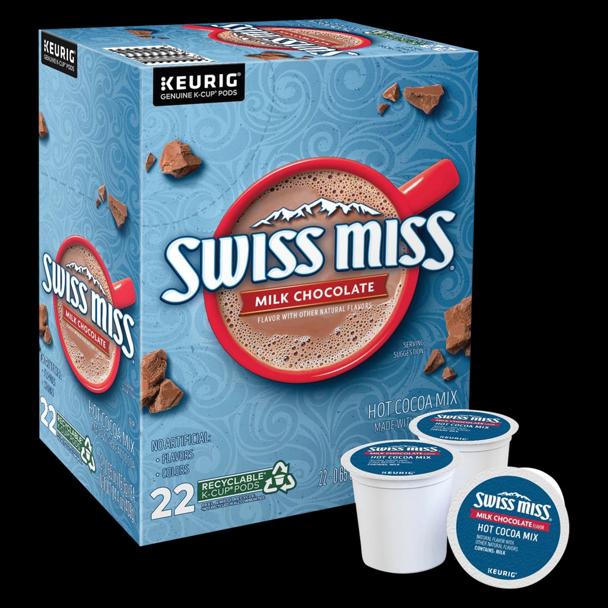 Swiss Miss® Milk Chocolate Hot Cocoa K-Cups, Box of 22, 1 oz Each