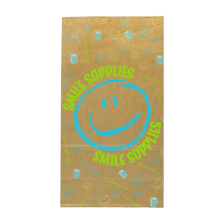Sherman Specialty Smile Supplies Brown Paper Lunch Bags, 5.875" x 11" x 3.5", 100/Pack, S8672