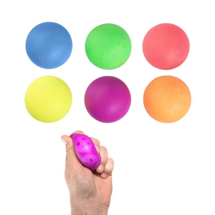 Squeeze Expression Balls, 2" Diameter, Assorted Colors, 24/Pack, S25228