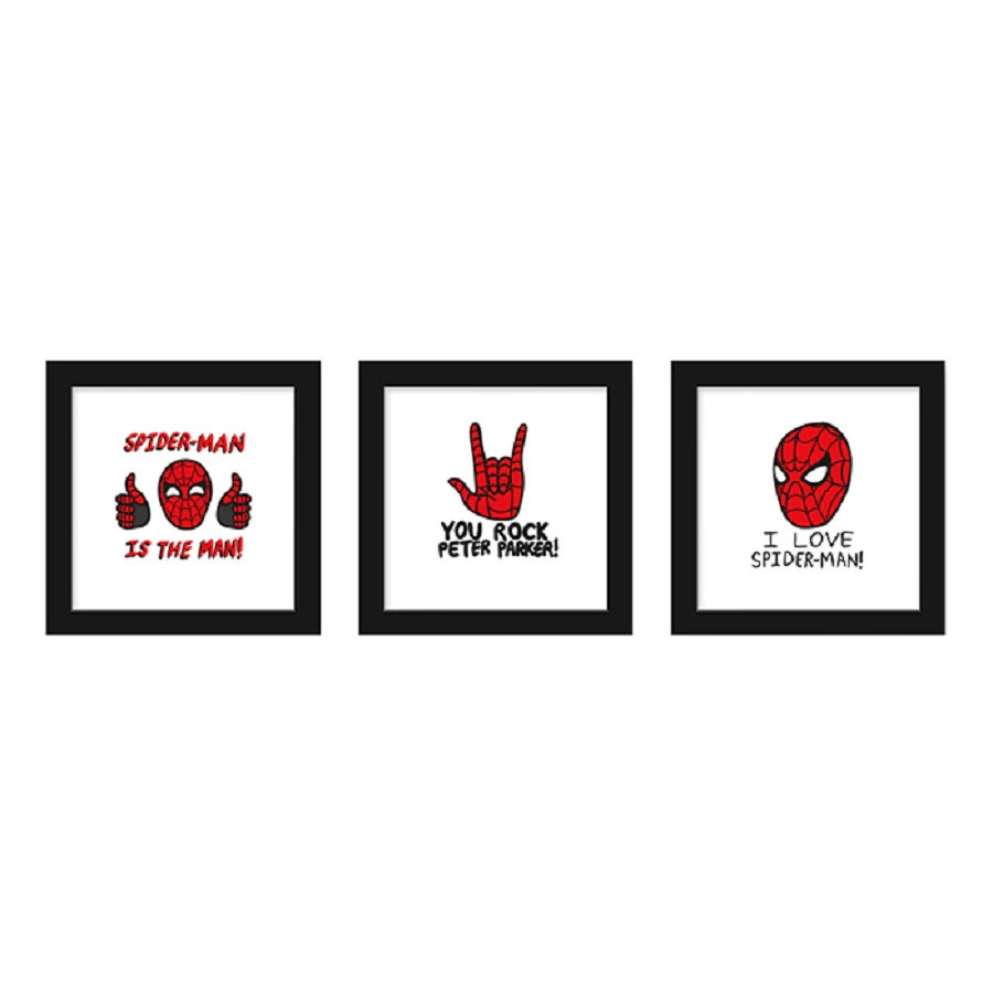 Marvel Spider-Man: No Way Home Wall Art Bundle, 3-Pack, 12" x 12" Each, JV588
