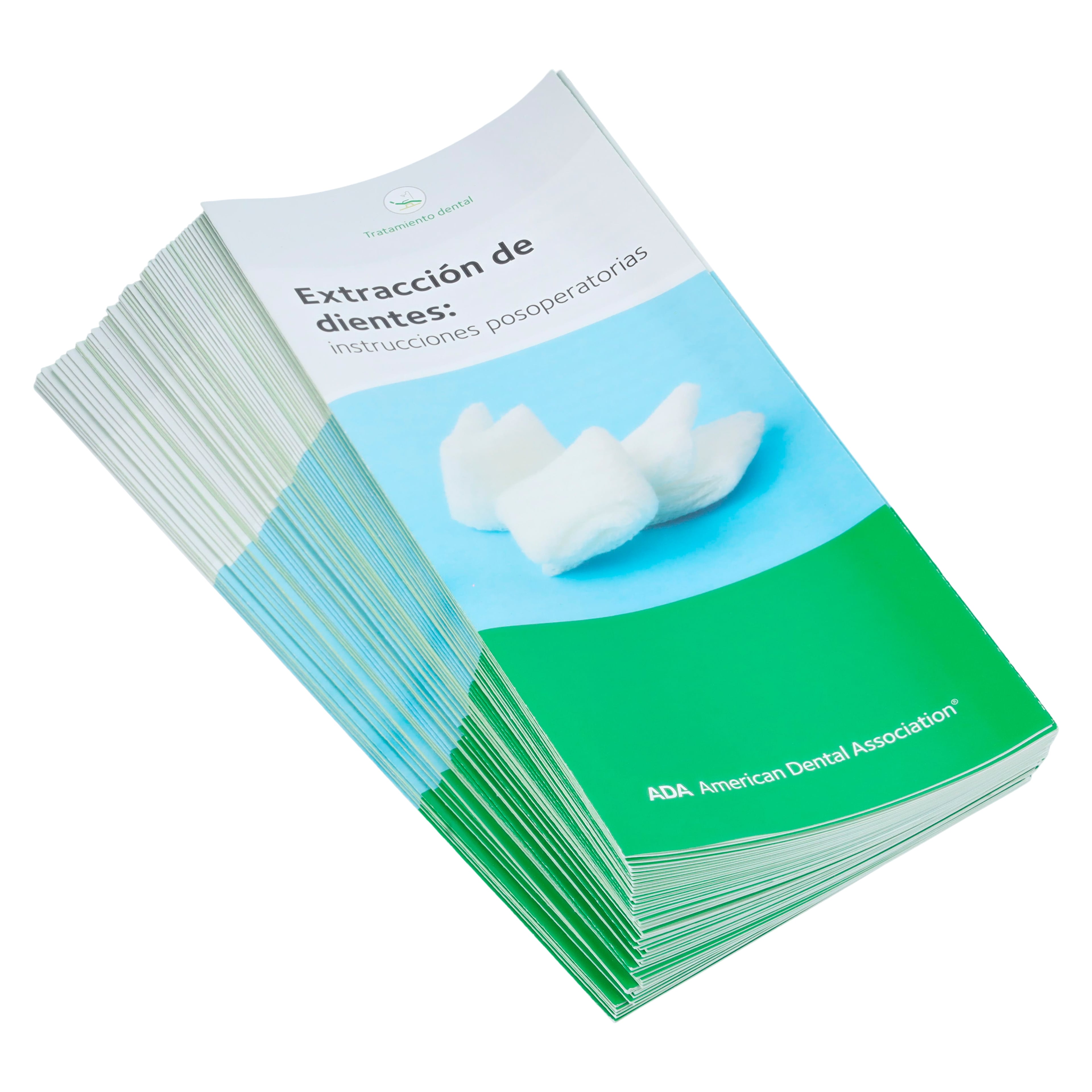 ADA Tooth Extraction Post-Operative Instructions Brochure, Spanish, 50/Package