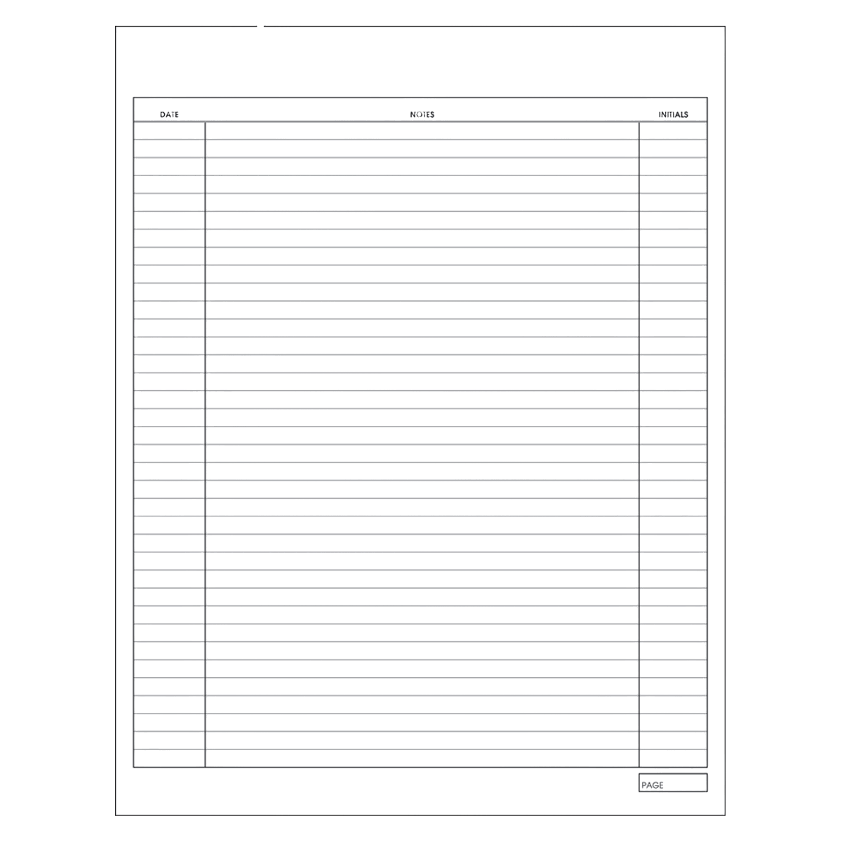 Wilmer Chart Form Treatment Notes, 2-Sided, 8.5 x 11 in, White, 100/Pk