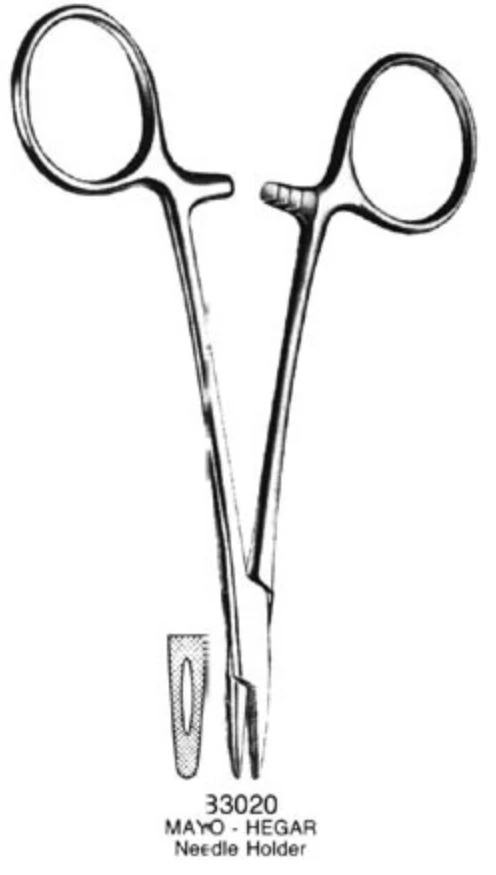 Mayo-Hegar Needle Holder, 6" Stainless Steel