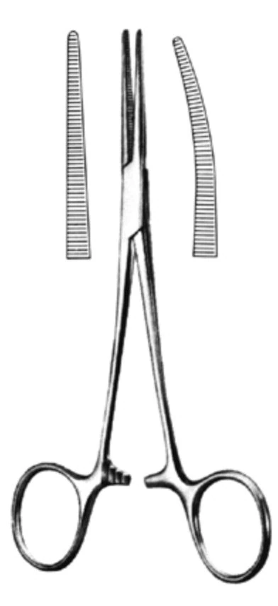 Halsted Mosquito Hemostatic Forceps, Curved, 5", Stainless Steel, Non-Sterile, Each
