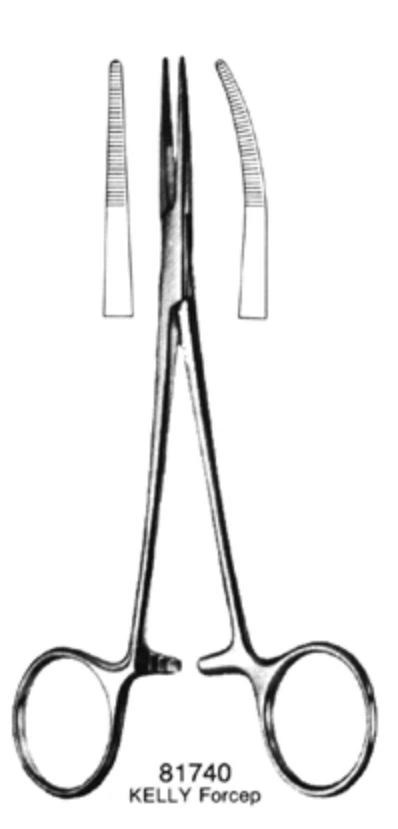 Medco Instruments Kelly Forceps, Straight, 5.5" (5-1/2")
