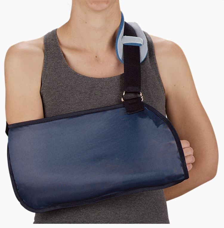 DeRoyal Sling Arm with Foam Pad, TieTex, Adult Small, Breathable Polyester, 7x13"