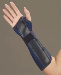 Deroyal Splint Wrist/Forearm Adult Canvas, Blue, Left, X-Large, 8"