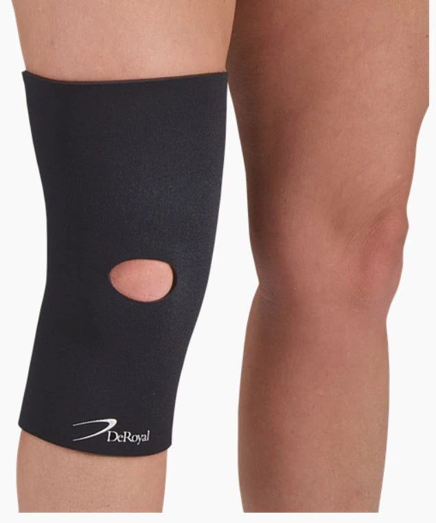 DeRoyal Tri-Tex Open Patella Knee Support Sleeve, X-Small, 13.5-15.5"