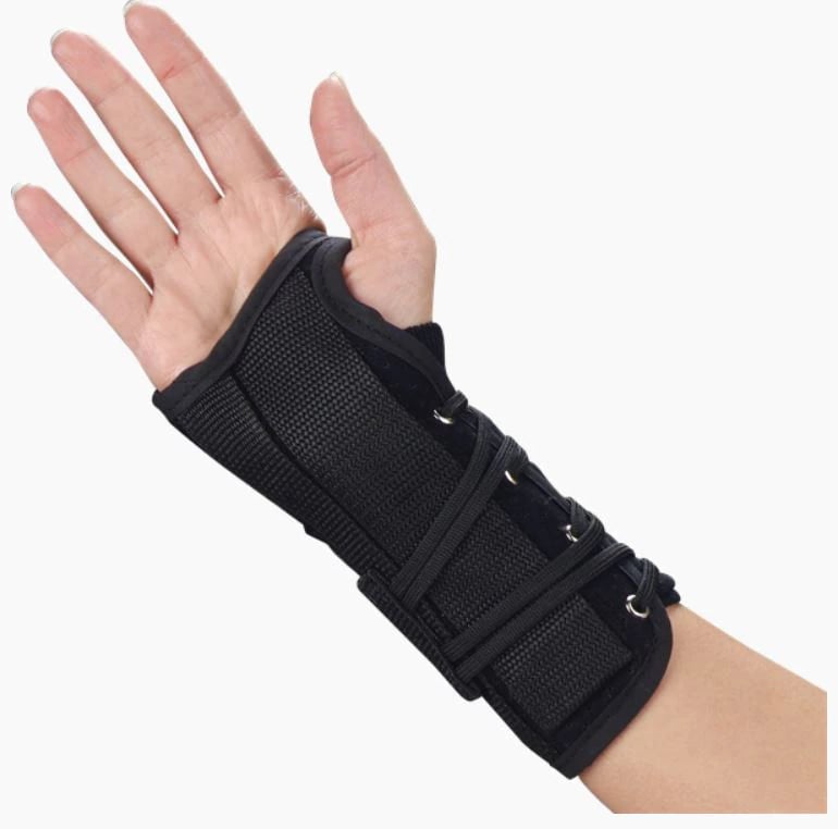 DeRoyal Splint Wrist/Forearm Suede Leatherette 8" Lace-Up, Right, X-Large