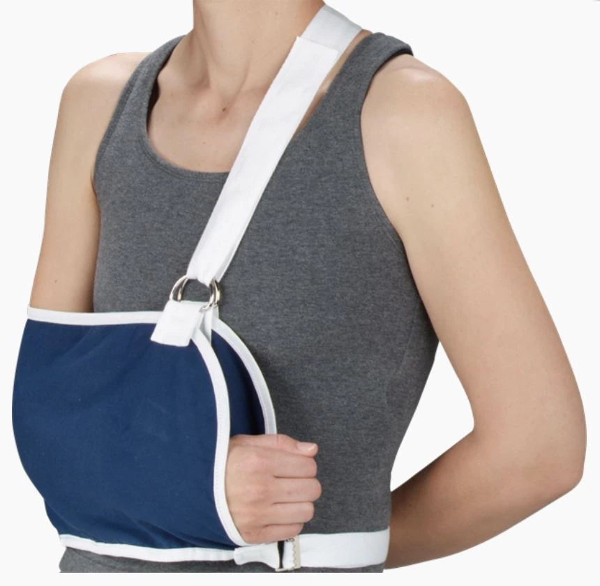 DeRoyal Immobilizer Sling Shoulder, Adult, Canvas/Foam, 9x22.5" Pouch, X-Large, with Waist Strap