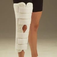 DeRoyal Superlite Knee Immobilizer with Straps, Adult Large, Canvas/Foam, 18-20"