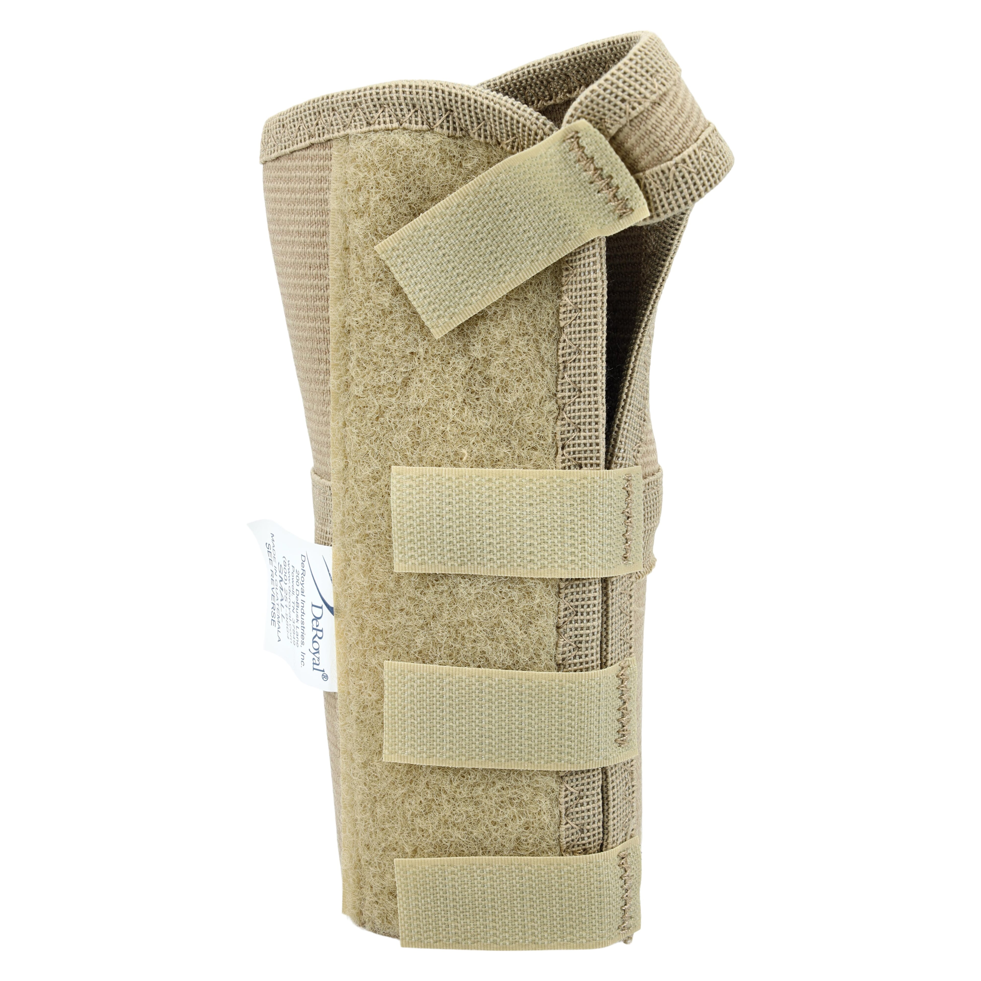 DeRoyal Wrist Splint, Elastic Cotton, Left, Size Small, 6"