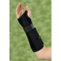 DeRoyal Wrist & Forearm Splint, Right, Large, Leatherette, 11"