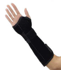 DeRoyal Wrist & Forearm Splint, Suede Leatherette, 11", Size Small, Right