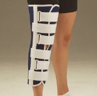 DeRoyal Sized Immobilizer Knee, Adult Canvas, X-Large, 20-22", Blue