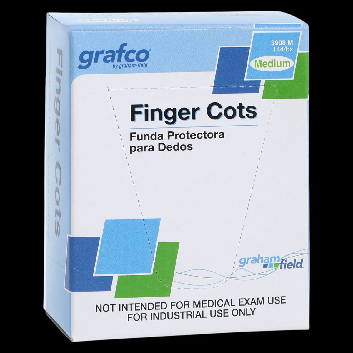 Sultan Finger Cots, Latex, Powder Free, Medium, Off White, 144/Box, #3908 M