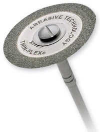 Two Striper Thin-Flex Diamond Disc, Double-Sided, 927-7, 0.15mm Thick, 45 Micron, 22.2mm (7/8") Diameter, 1/Pk, 2012653