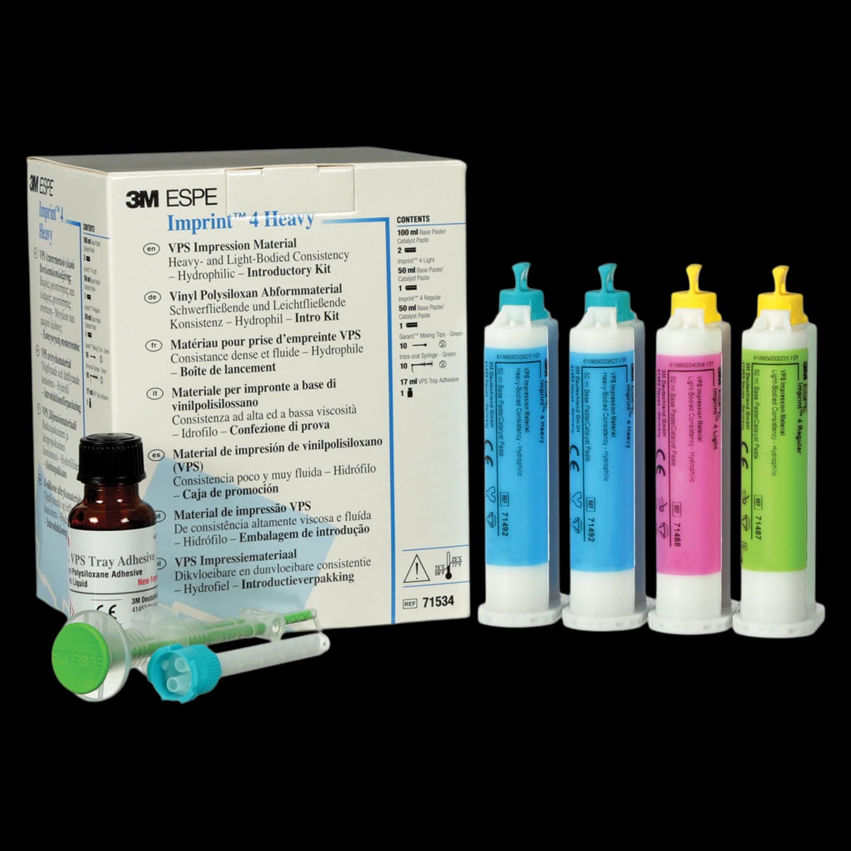 3M Imprint 4 VPS Impression Material Intro Kit, Heavy/Light/Regular, Mint, 71534