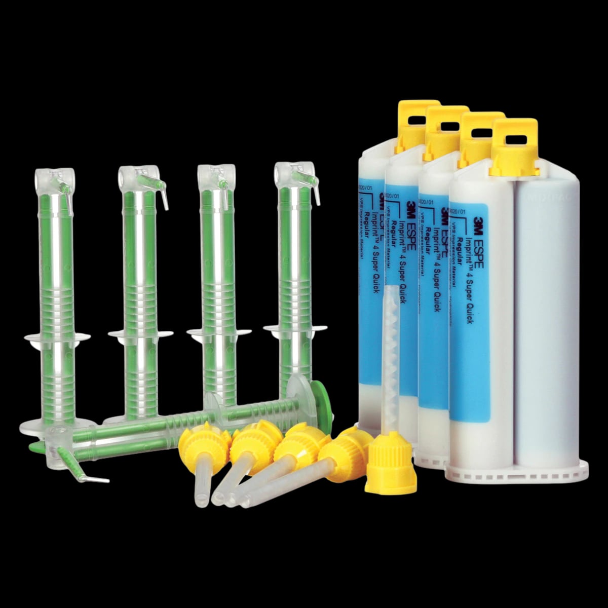 3M™ Imprint™ 4 Super Quick Regular Body VPS Impression Material Refill, 4 x 50 mL Cartridges, Blue, 71489