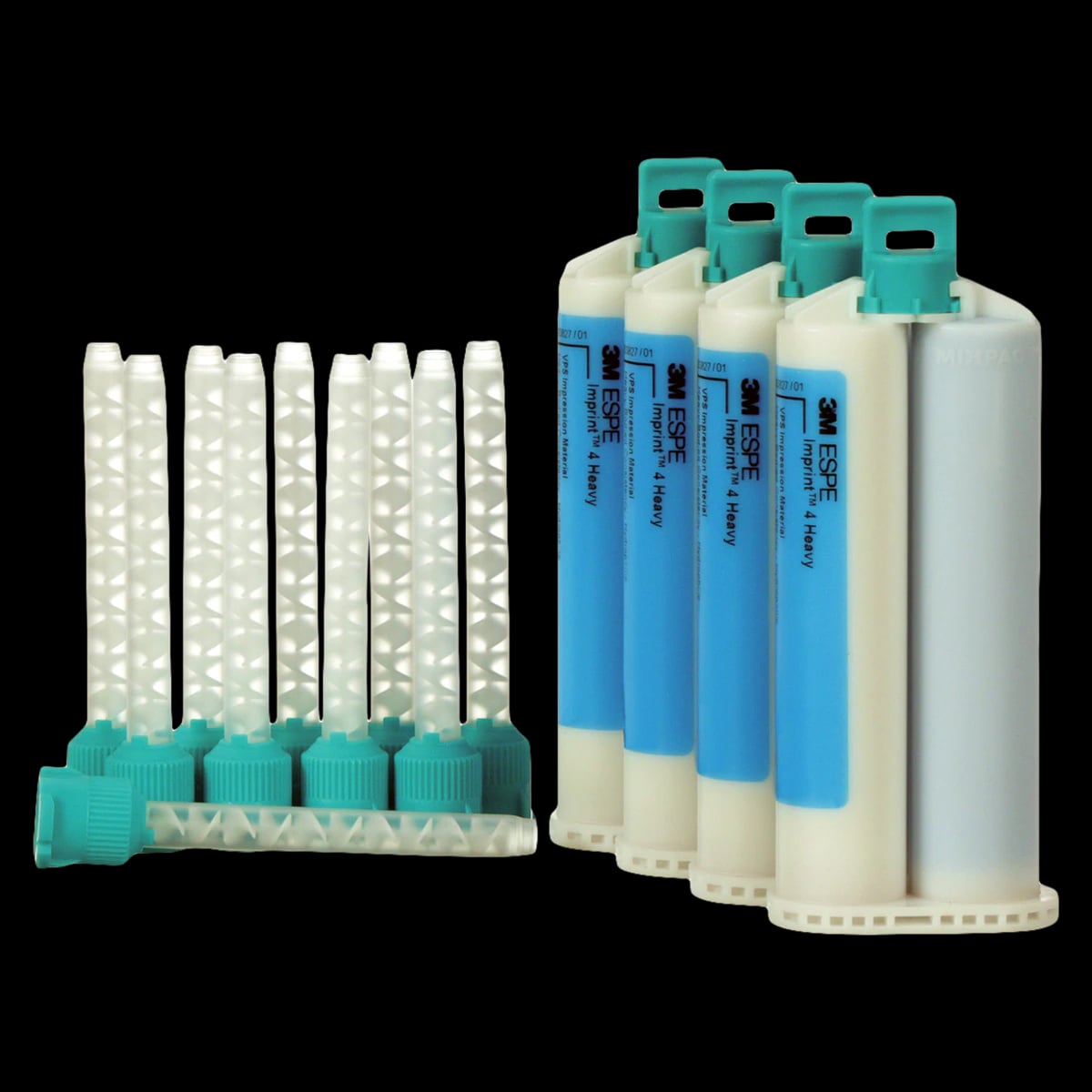 Imprint 4 VPS Impression Material, Garant Cartridge Refill, Heavy Body, Regular Set, 50 ml, 4/Pk, Mint, 71492