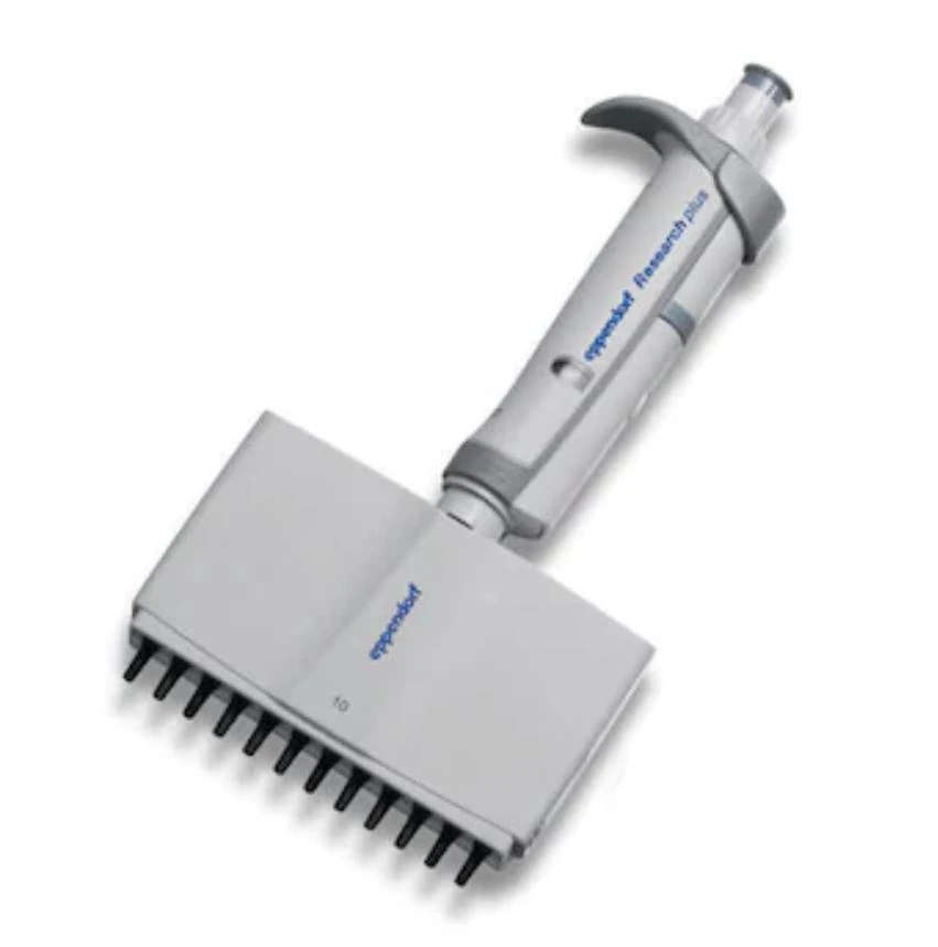 Eppendorf Research Plus Adjustable Volume Multichannel Pipette, 0.5-10 µL, Gray, Each